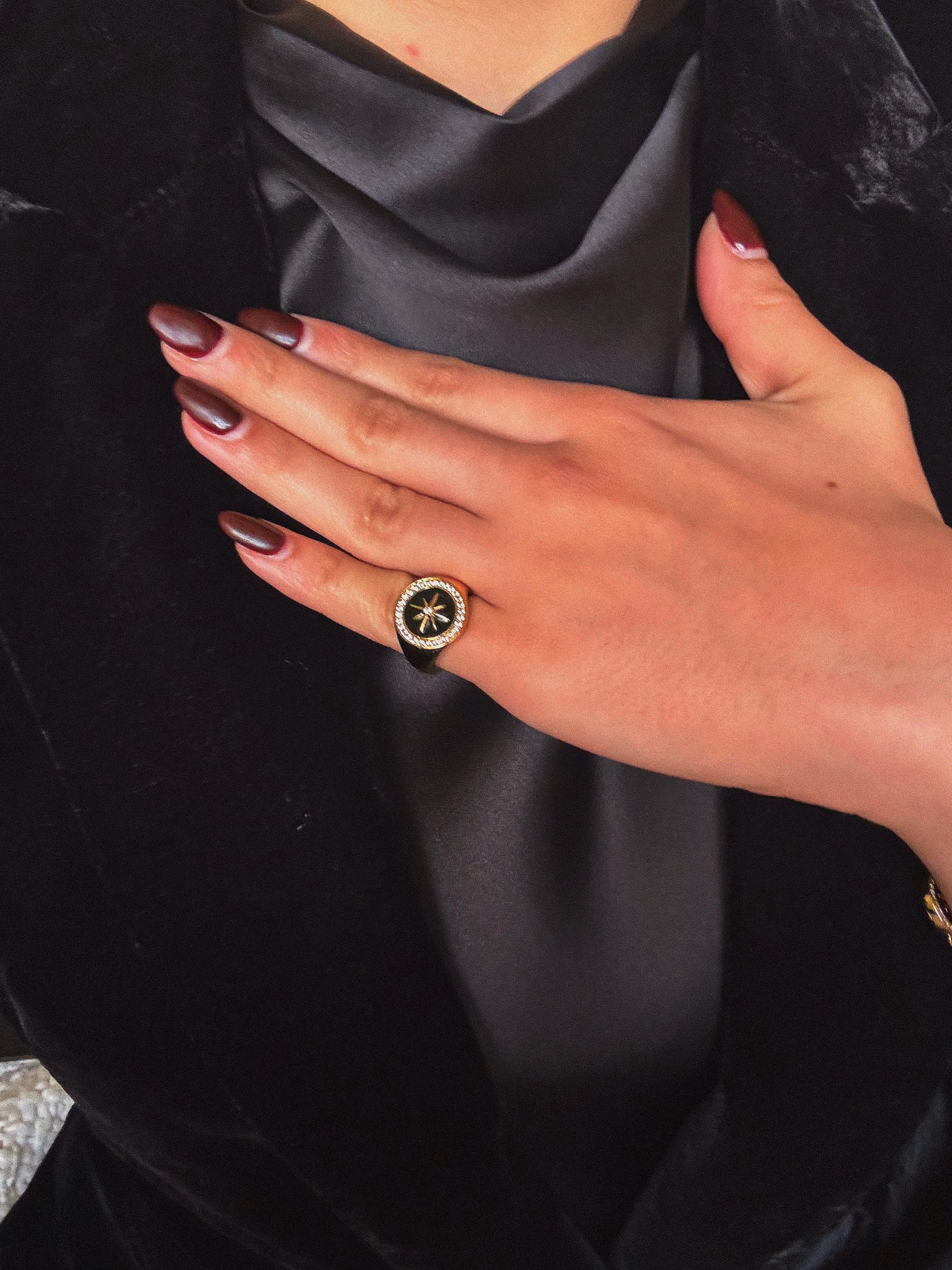 MALIBU26 - North Star black -Pinky Ring