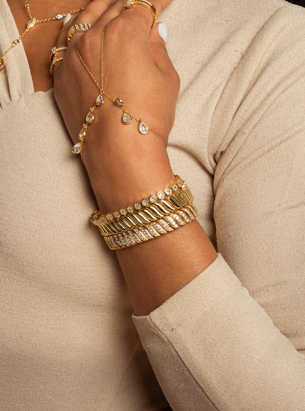 Honey Comb Gold Bracelet