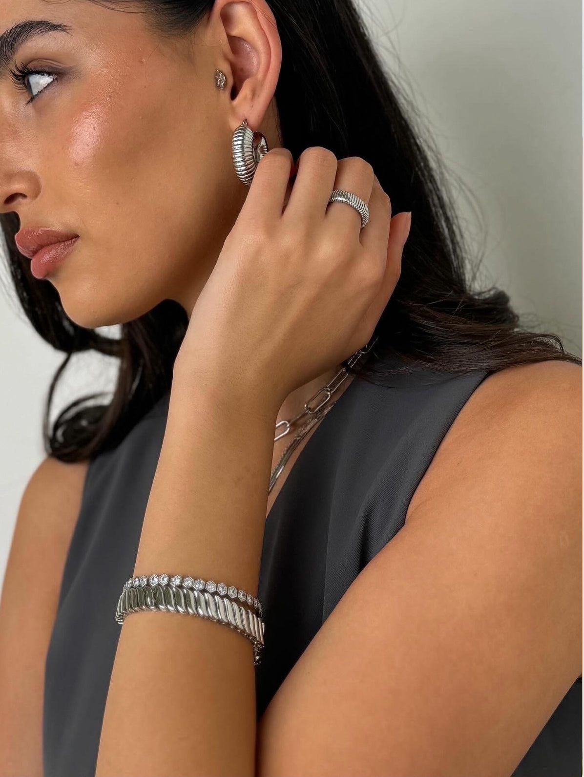 Midnight Silver Bracelet