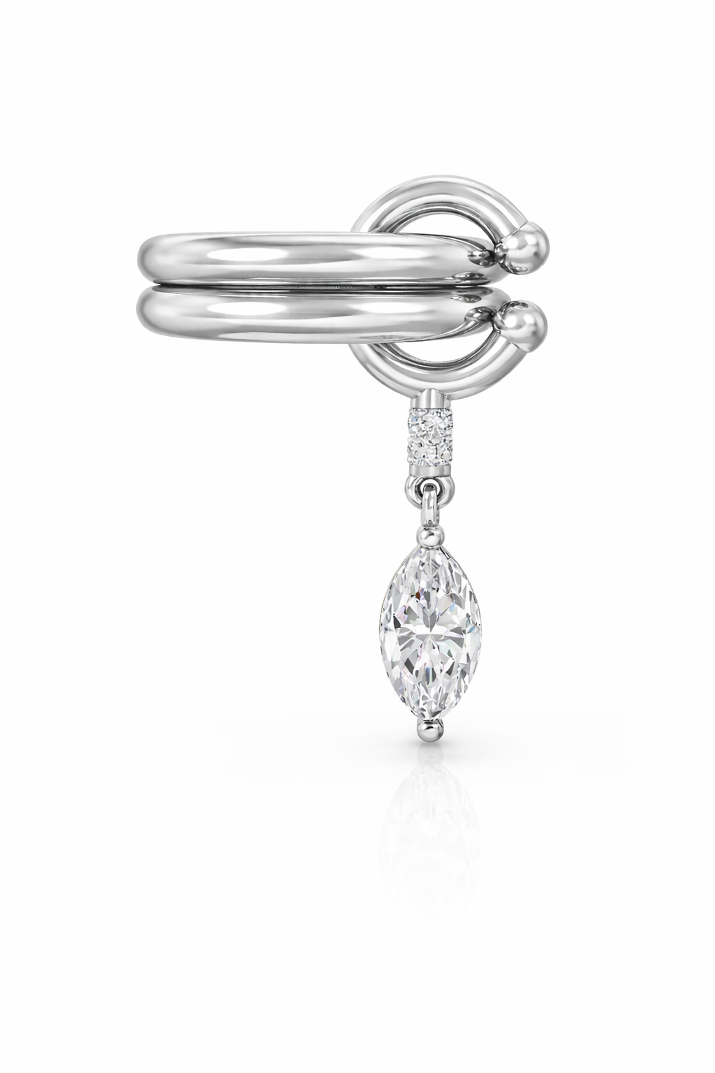 Monaco Drop Silver Ring