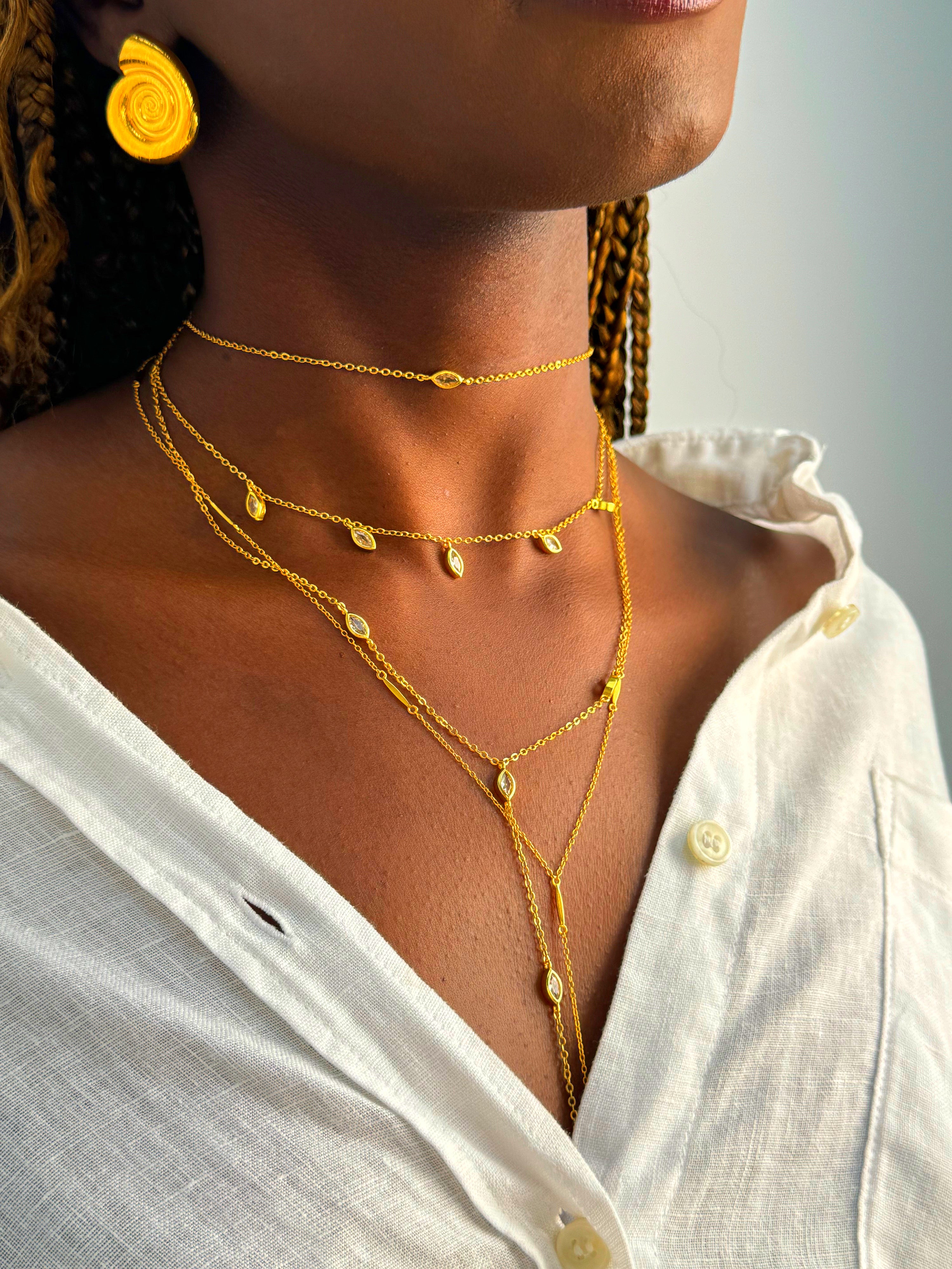 Athena layered necklace