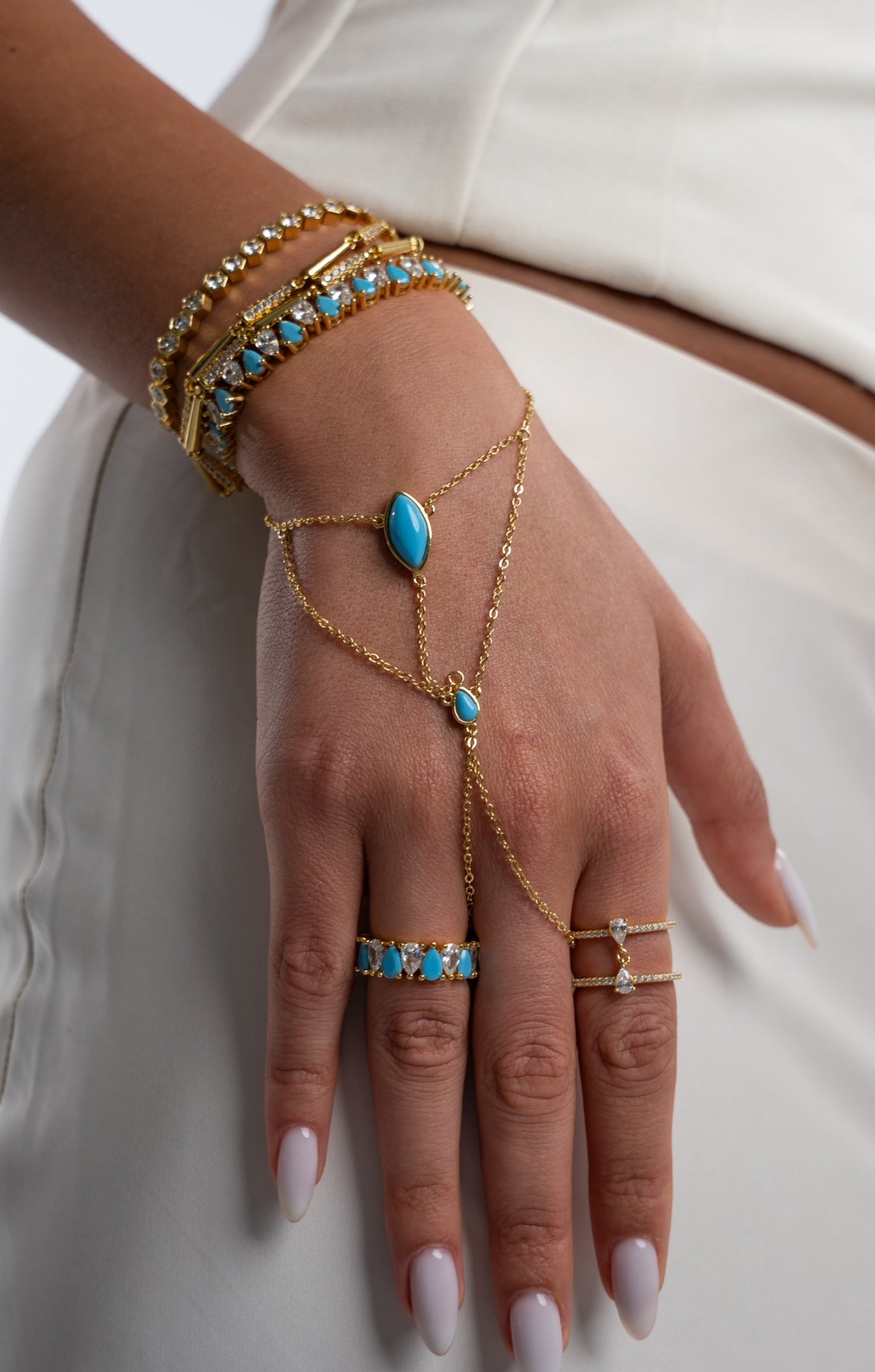 Turquoise Hand Chain