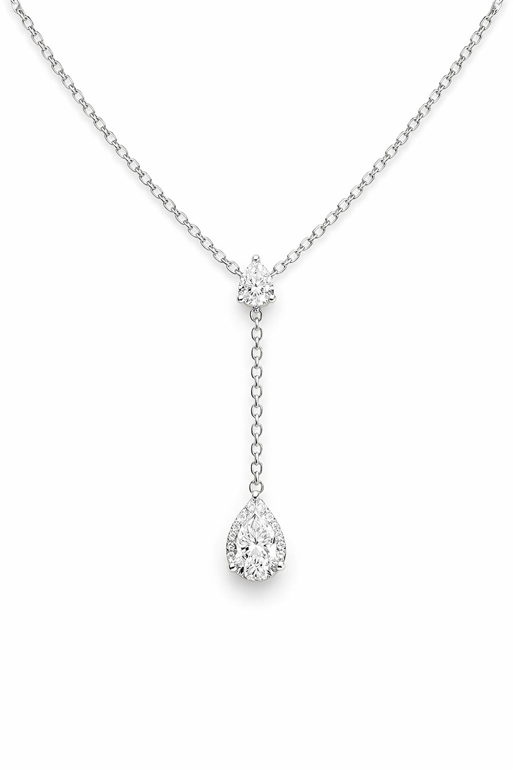 Nyla Silver teardrop necklace