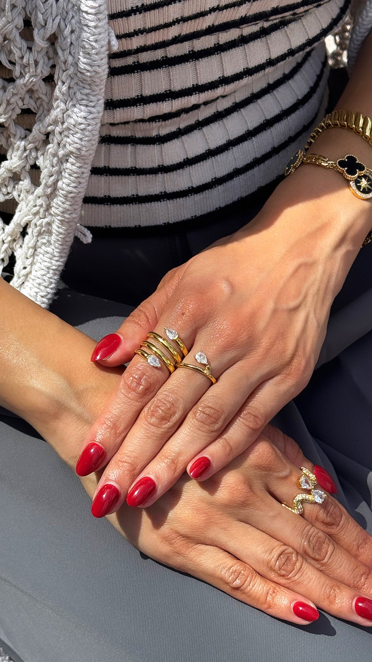 Vela Spiral Gold Ring
