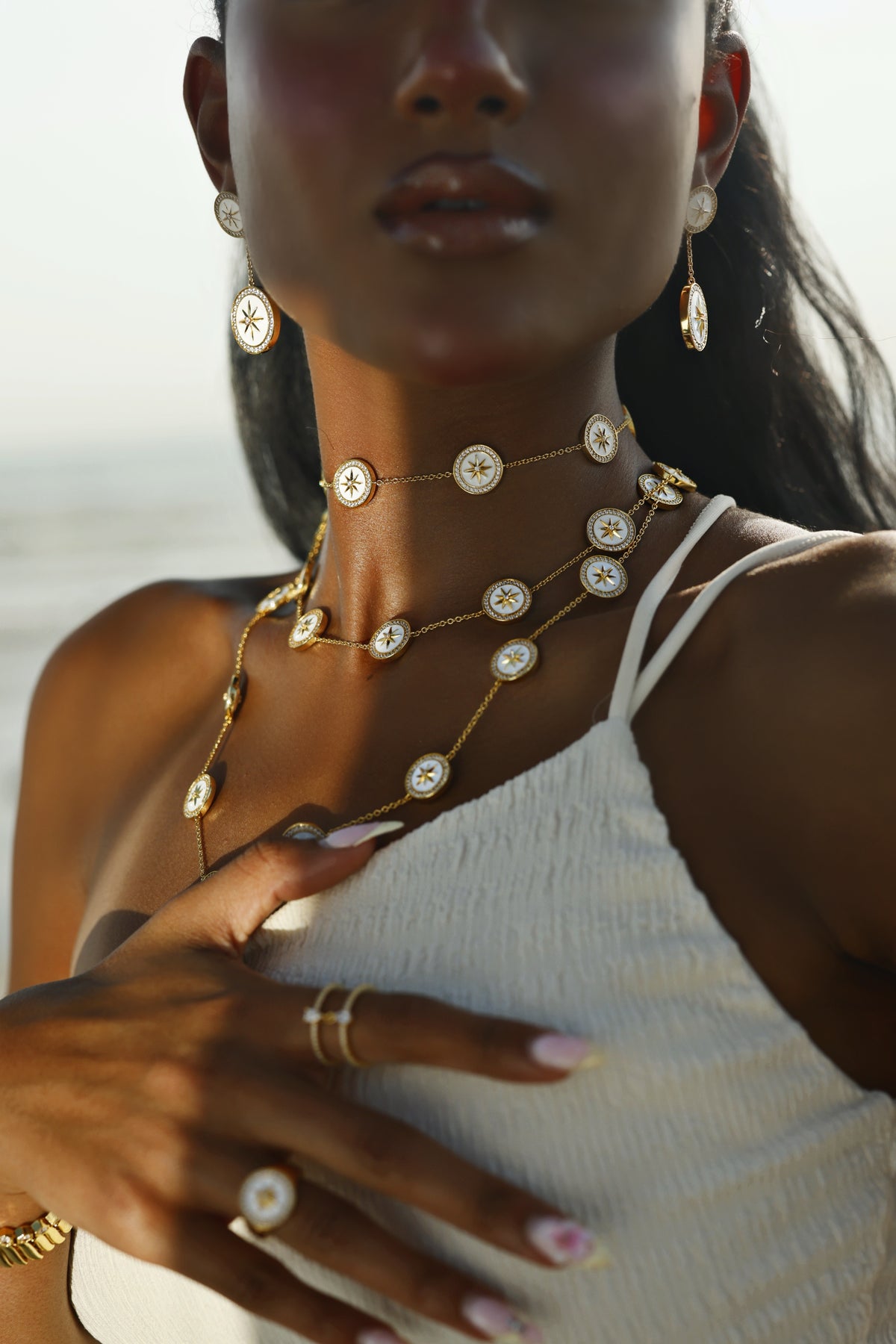 MALIBU26 - North Star / white Necklace