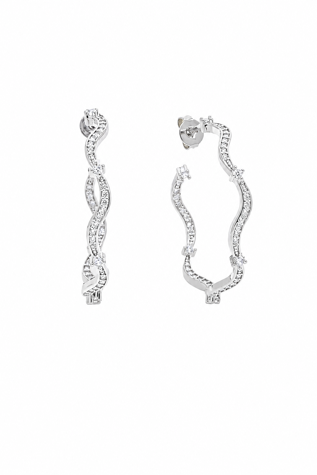 CORAL HOOPS SILVER