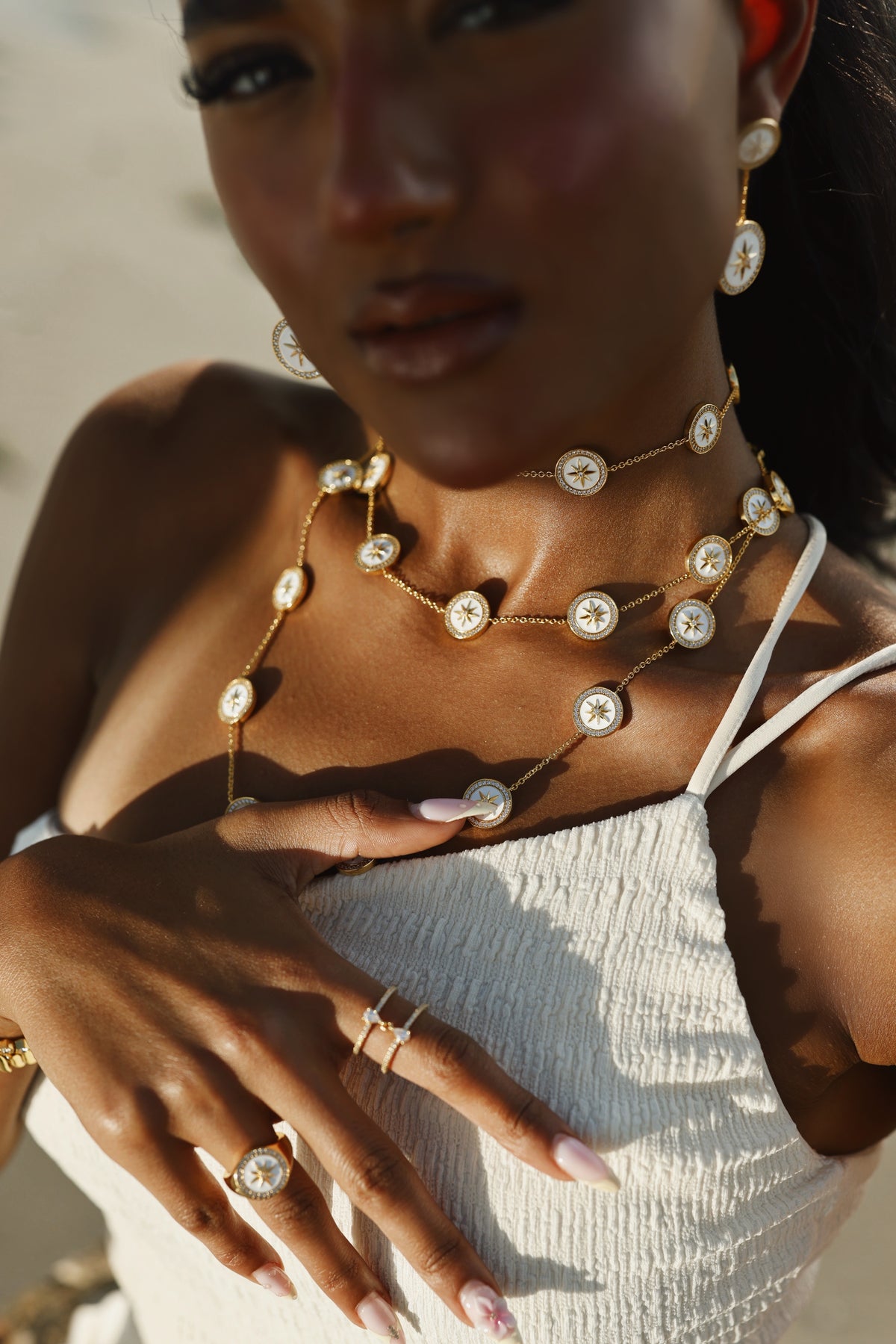 North Star Necklace – White