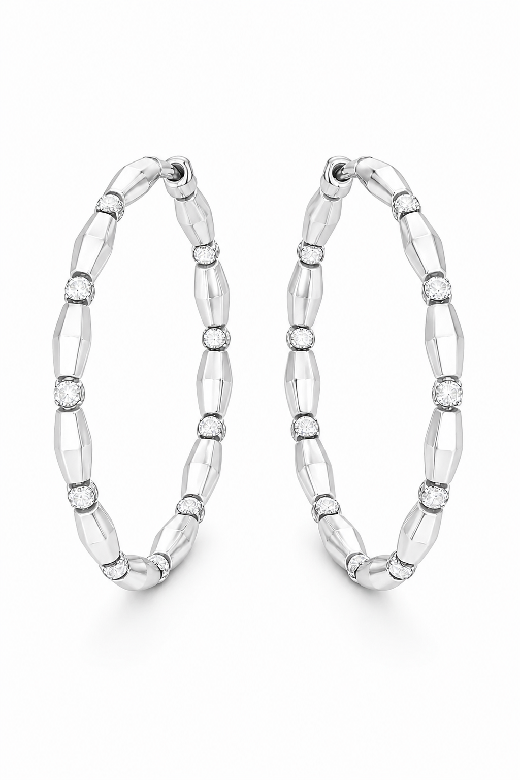 Sunset sand hoops Silver