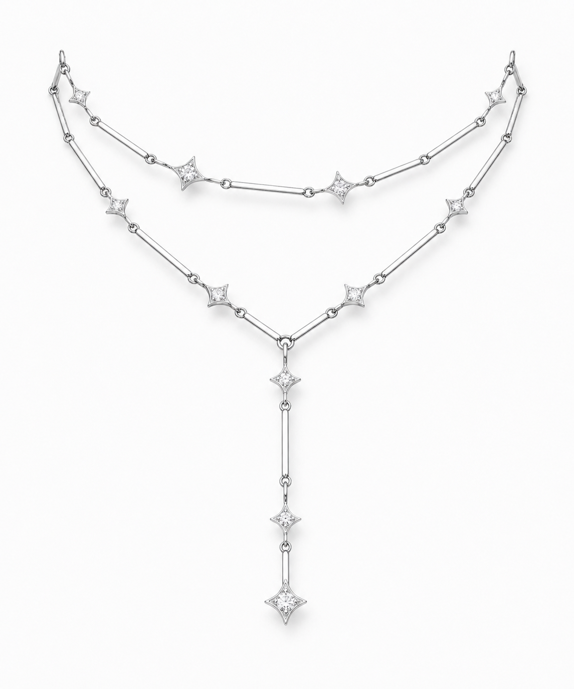 PIXIE 2 PIECE SlLVER NECKLACE