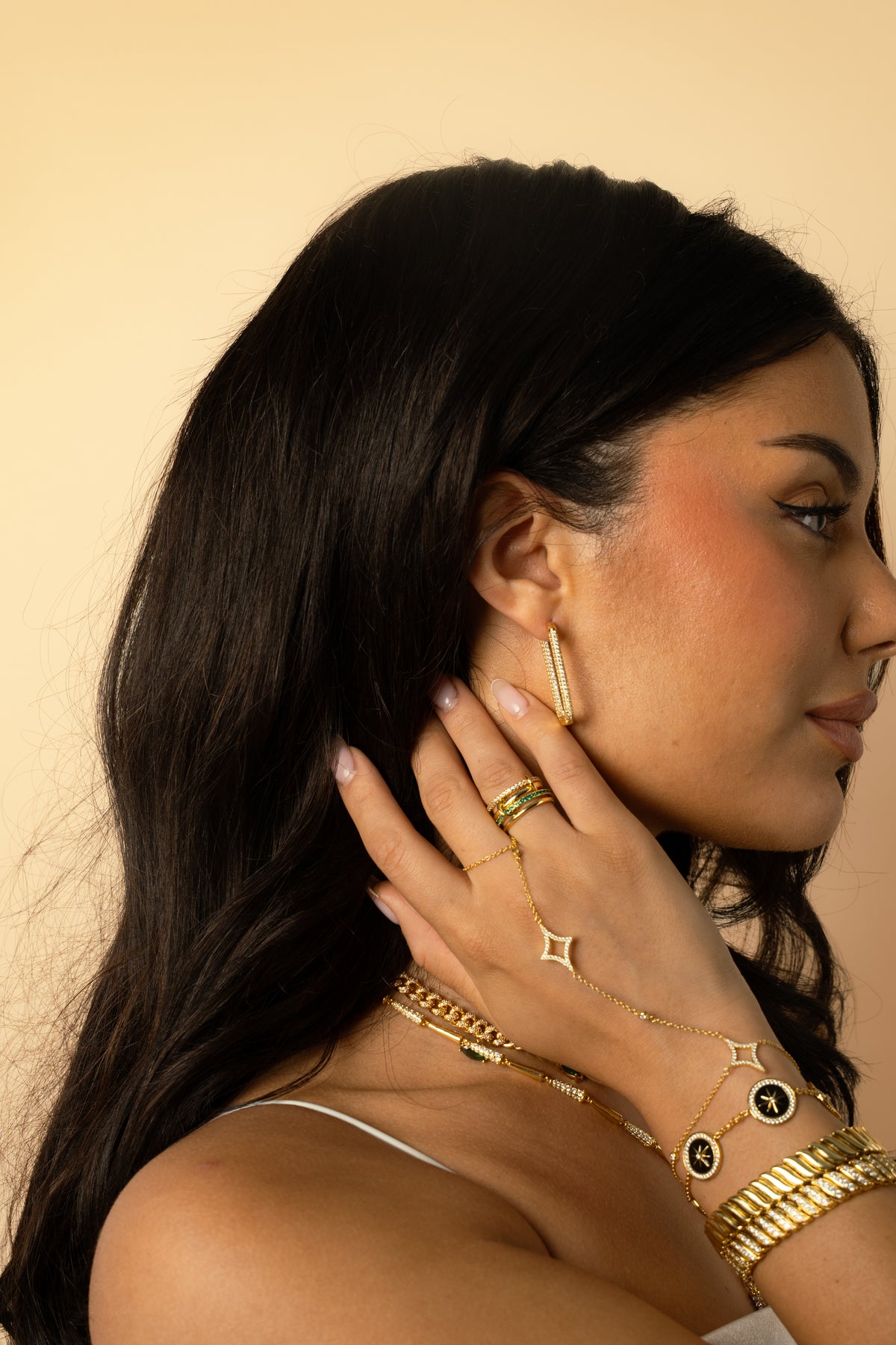 Lumiére gold earrings